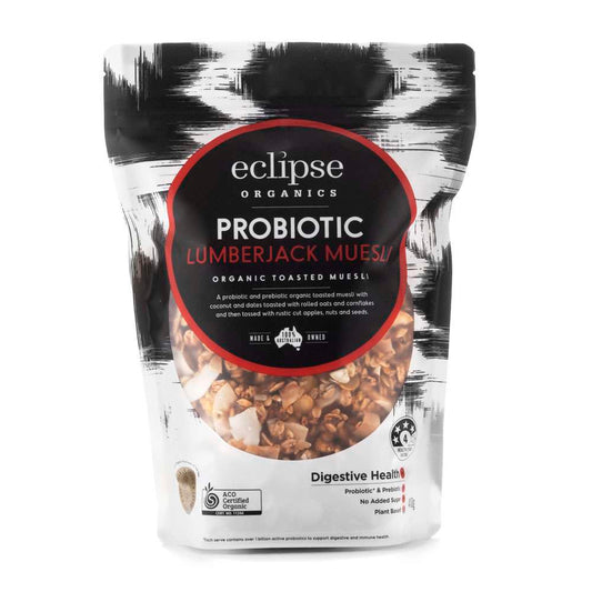 Eclipse Organic Probiotic Muesli – Lumberjack with Apple Date and Coconut