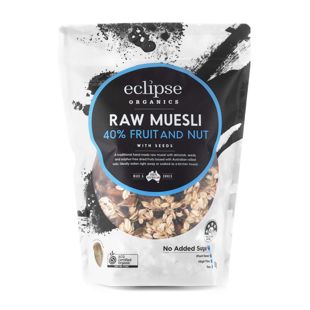 Eclipse Organic Traditional Raw Muesli – 40% Fruit and Nut