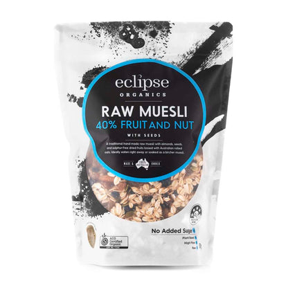 Eclipse Organic Traditional Raw Muesli – 40% Fruit and Nut