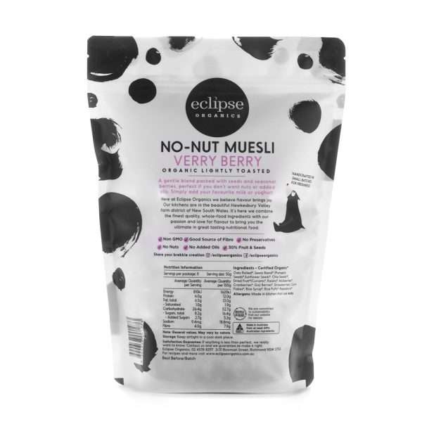 Eclipse Organic Toasted Muesli – Verry Berry No-Nut