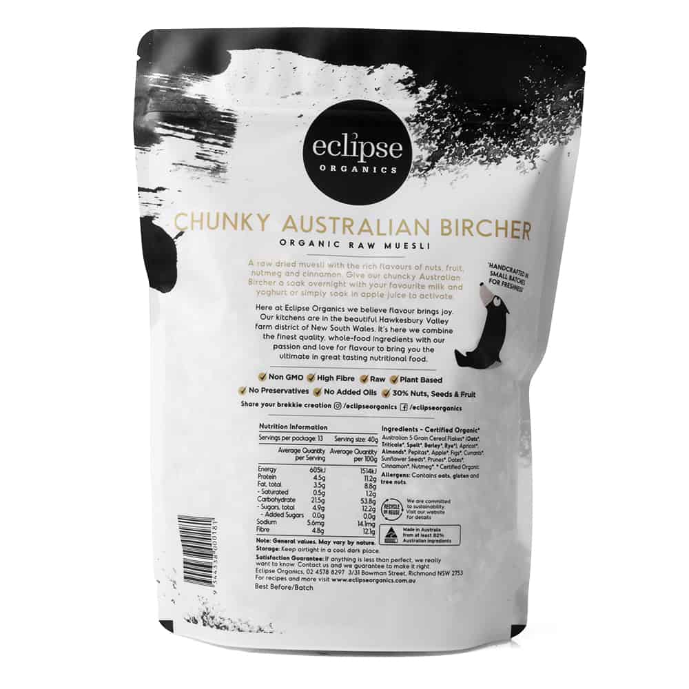 Eclipse Organic Activated Muesli – Chunky Australian Bircher