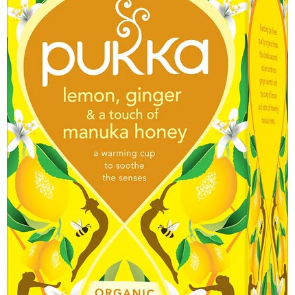Pukka Lemon, Ginger & Manuka Honey Herbal Tea (Imperfect Packaging)