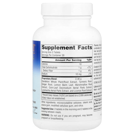 Planetary Herbals Stone Free bottle back label with supplement facts and directions