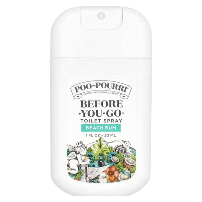 Poo-Pourri, Before-You-Go® Toilet Spray, Beach Bum, 1 fl oz (30 ml)  - front of pack
