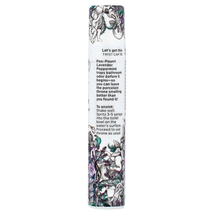 Poo-Pourri, Before-You-Go® Toilet Spray, Lavender, Peppermint and Citrus, 0.34 fl oz (10 ml)  - back label with ingredients