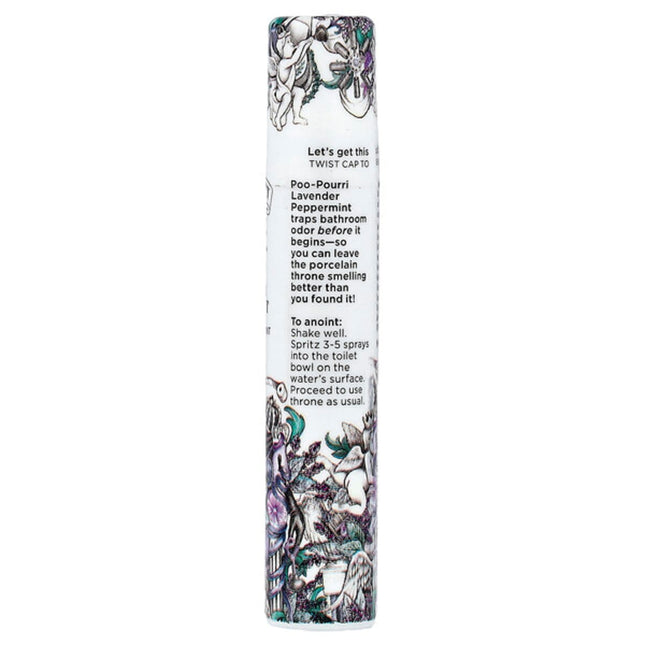 Poo-Pourri, Before-You-Go® Toilet Spray, Lavender, Peppermint and Citrus, 0.34 fl oz (10 ml)  - back label with ingredients