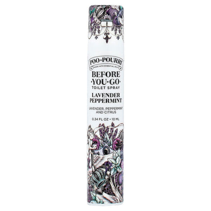 Poo-Pourri, Before-You-Go® Toilet Spray, Lavender, Peppermint and Citrus, 0.34 fl oz (10 ml)  - front of pack