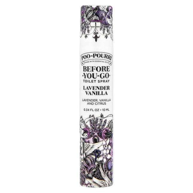 Poo-Pourri, Before-You-Go® Toilet Spray, Lavender Vanilla 0.34 fl oz (10 ml) - front of pack