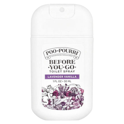 Poo-Pourri, Before-You-Go® Toilet Spray, Lavender Vanilla 1 fl oz (30 ml) - front of pack