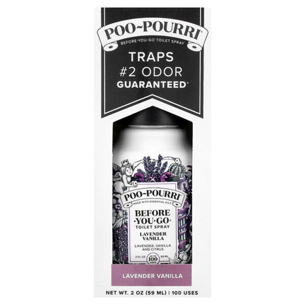 Poo-Pourri, Before-You-Go® Toilet Spray, Lavender Vanilla 2 fl oz (59 ml) - front of pack