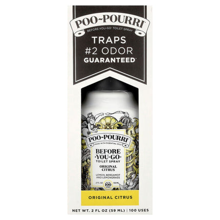 Poo-Pourri, Before-You-Go® Toilet Spray, Original Citrus 2 fl oz (59 ml) - front of pack