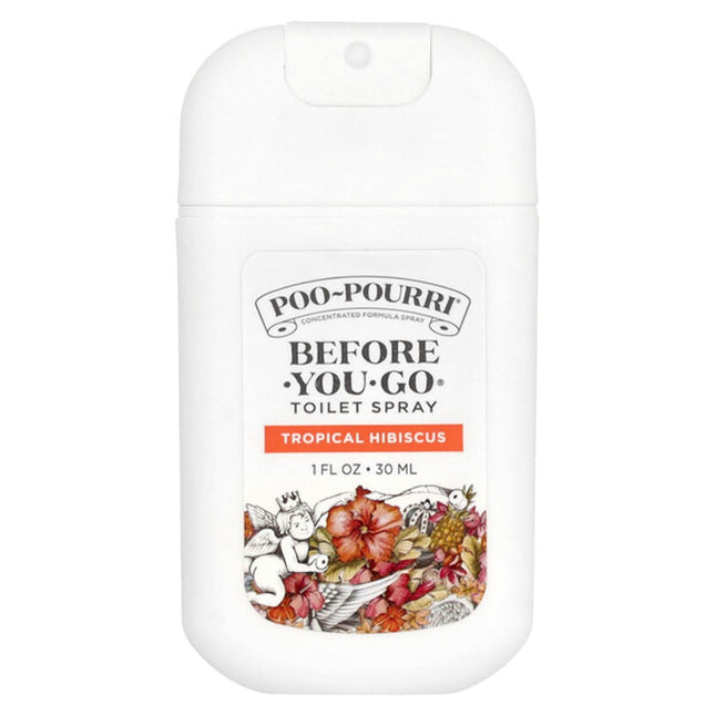 Poo-Pourri, Before-You-Go® Toilet Spray, Tropical Hibiscus, 1 fl oz (30 ml)  - front of pack