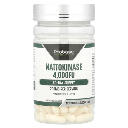 Probase Nutrition Nattokinase 120 Capsules bottle front label