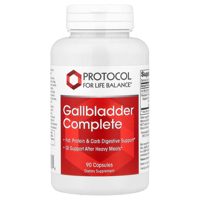 Protocol for Life Balance Gallbladder Complete 90 capsules bottle, front of pack