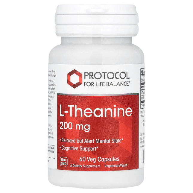 Protocol for Life Balance L-Theanine, 200 mg, 60 Veg Capsules - product front
