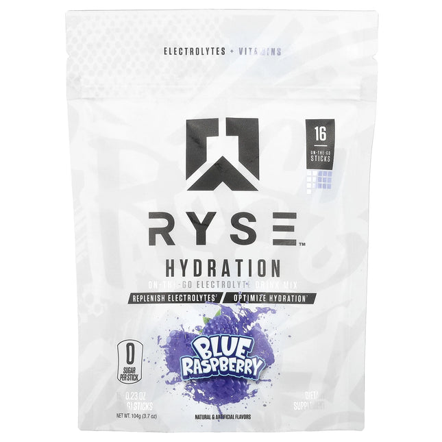 RYSE RYSE Core Hydration, On-The-Go Electrolyte Drink Mix, Blue Raspberry, 16 Servings Blue Raspberry 16 Servings
