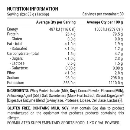 Protein Pillar Performance NZ Grass Fed Isolate Chocolate
