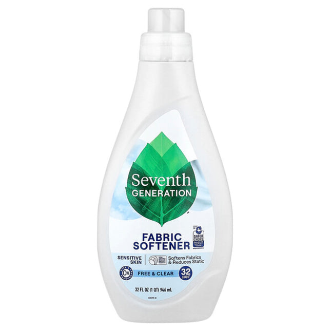 Seventh Generation, Fabric Softener, Free & Clear, 32 fl oz (946 ml)  - front of pack