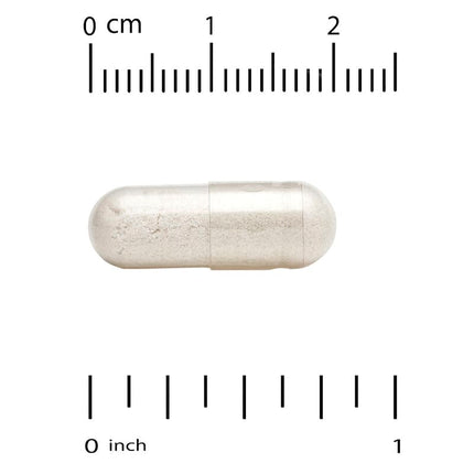 Close-up of a single California Gold Nutrition Nattokinase veggie capsule for size reference
