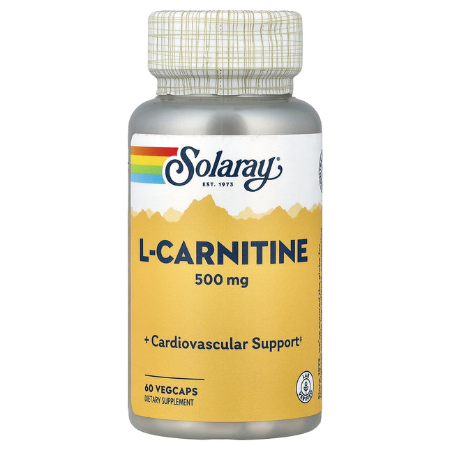 Solaray L-Carnitine, 500 mg 60 VegCaps - front of pack