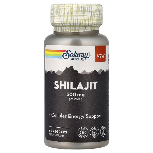Solaray Men's Shilajit 60 VegCaps 250 mg - front of bottle