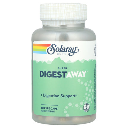 Solaray Super Digestaway 180 VegCaps bottle, front of pack
