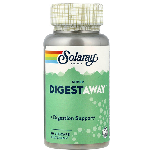 Solaray Super Digestaway 90 VegCaps bottle, front of pack