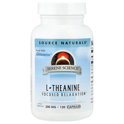 Source Naturals L-Theanine, 200 mg, 120 Capsules - product front