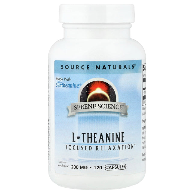 Source Naturals L-Theanine, 200 mg, 120 Capsules - product front