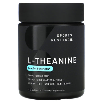 Sports Research L-Theanine, 200 mg, 120 Softgels - product front