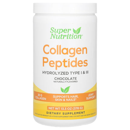 Super Nutrition Collagen Peptides, Chocolate - Front of pack