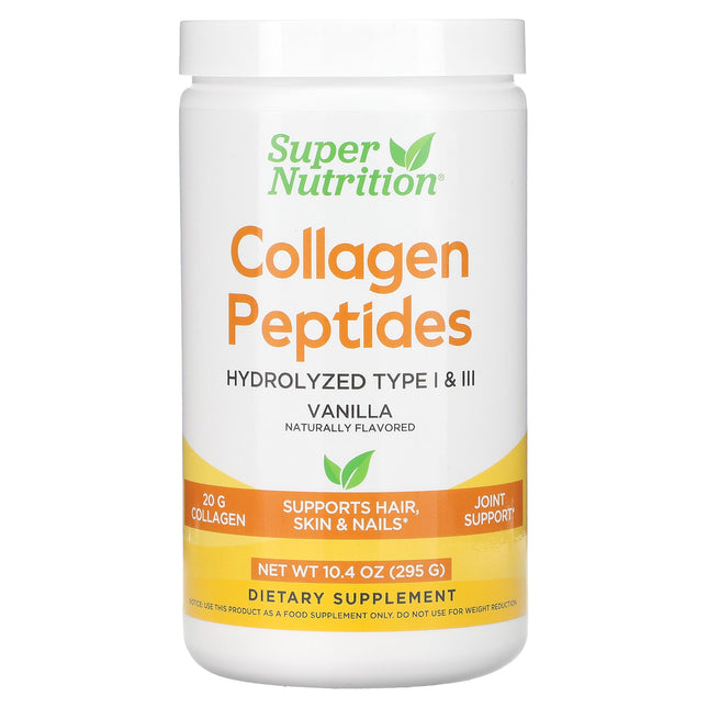 Super Nutrition Collagen Peptides, Vanilla - Front of pack