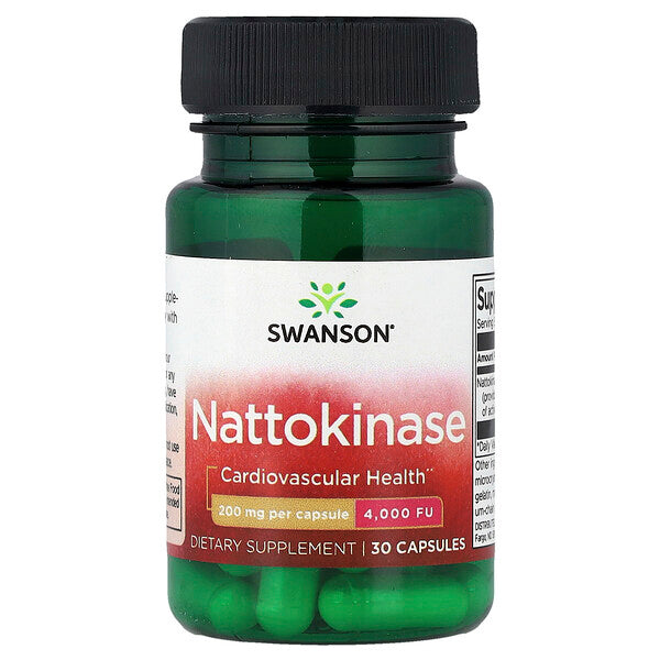 Swanson Nattokinase 200mg 30 Capsules bottle front label