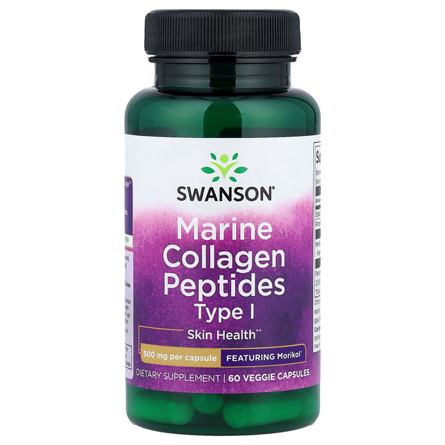 Swanson Vitamins Marine Collagen Peptides Type 1, 500 mg - Front of pack