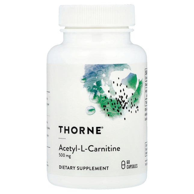Thorne Acetyl L-Carnitine, 500 mg 60 Capsules - front of pack