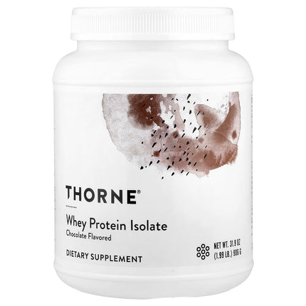 Thorne Whey Protein Isolate Chocolate 906g - Front