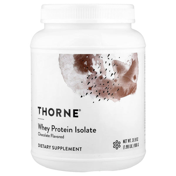 Thorne Whey Protein Isolate Chocolate 1.99 lb (906 g) tub, NSF Certified for Sport