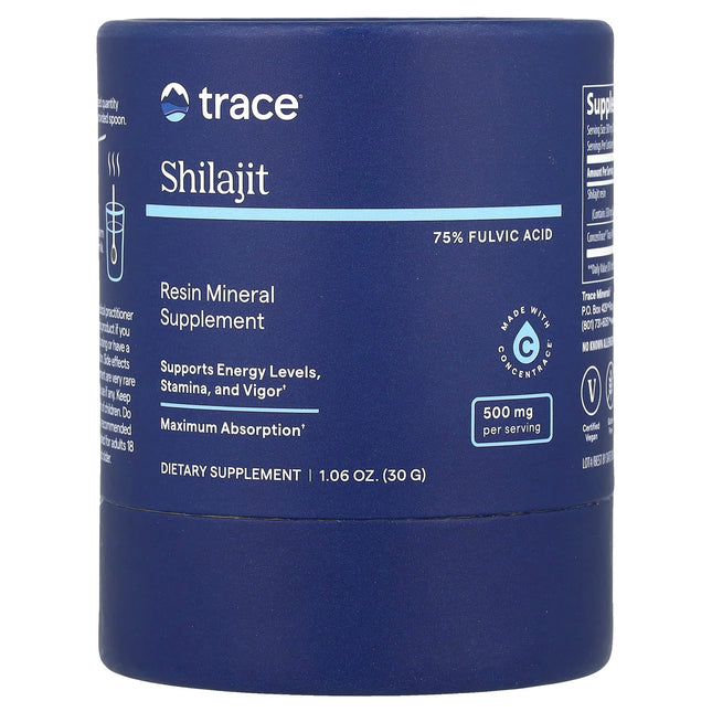 Trace Shilajit 1.06 oz 30 g - front of jar