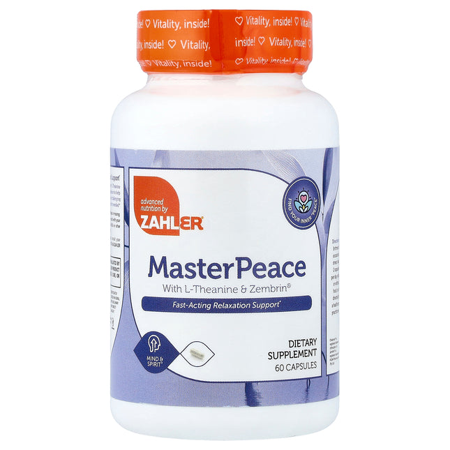 Zahler MasterPeace With L-Theanine & Zembrin, 60 Capsules - product front