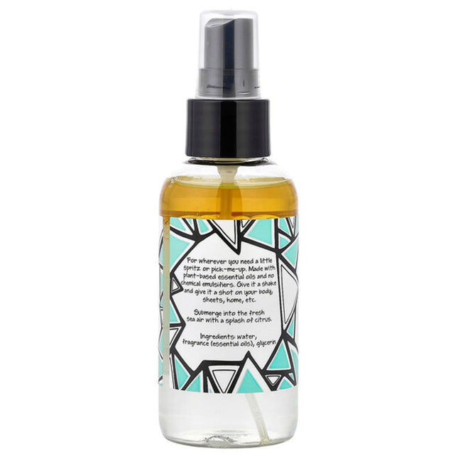 ZUM, Zum Mist®, Aromatherapy Room & Body Mist, Sea Salt, 4 fl oz (118 ml)  - back label with ingredients