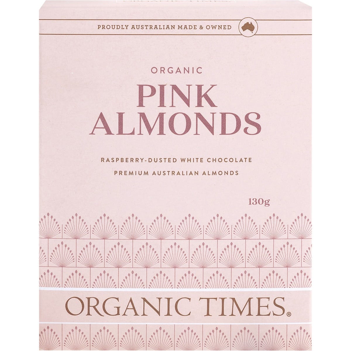 Pink Raspberry Dusted White Choc Almonds