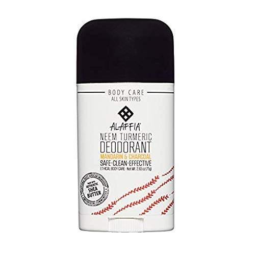 Alaffia - Neem Turmeric Activated Charcoal Deodorant, Odor Protection - wallaby wellness