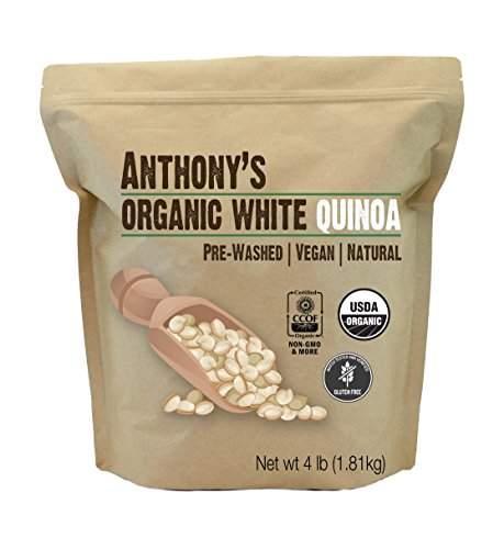 Anthony's Goods Organic White Whole Grain Quinoa, 4Lbs, Gluten Free & Non GMO - wallaby wellness