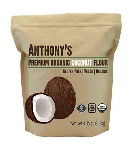 Anthony's Organic Coconut Flour, 4Lbs, Batch Tested Gluten Free, - wallaby wellness