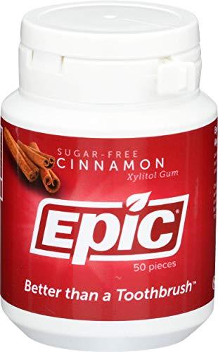 Epic Dental, Gum Xylitol Cinnamon, 50 Count - wallaby wellness