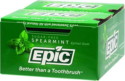 Epic Spearmint Xylitol Chewing Gum 12 Pack, 0.33 count, Pack of 12 - wallaby wellness