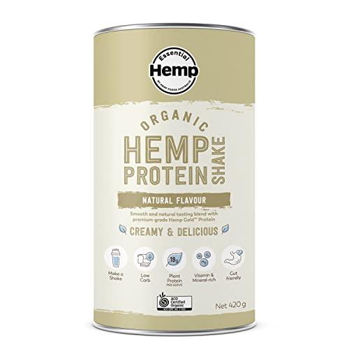 Essential Hemp Organic Protein Natural, White, 420 g - wallaby wellness