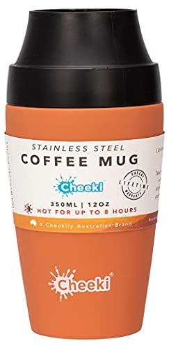 Insulated Stainless Steel Coffee Mug - Rust 350ml - wallaby wellness