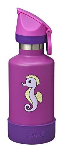 Insulated Stainsteel Kids Bottle Seahorse Cheeki 13 oz Container - wallaby wellness