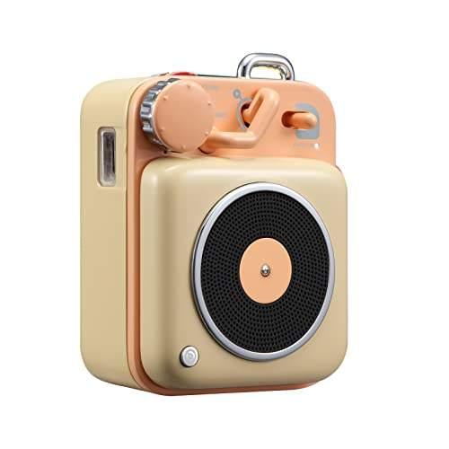 Mini Bluetooth Speaker, Muzen Button Metal with Lanyard, Vintage Radio with Old Fashioned Classic Style, - wallaby wellness